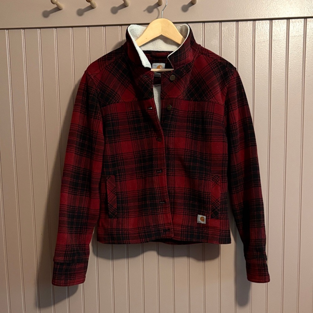 Carhartt Burgundy Checkered Jacket